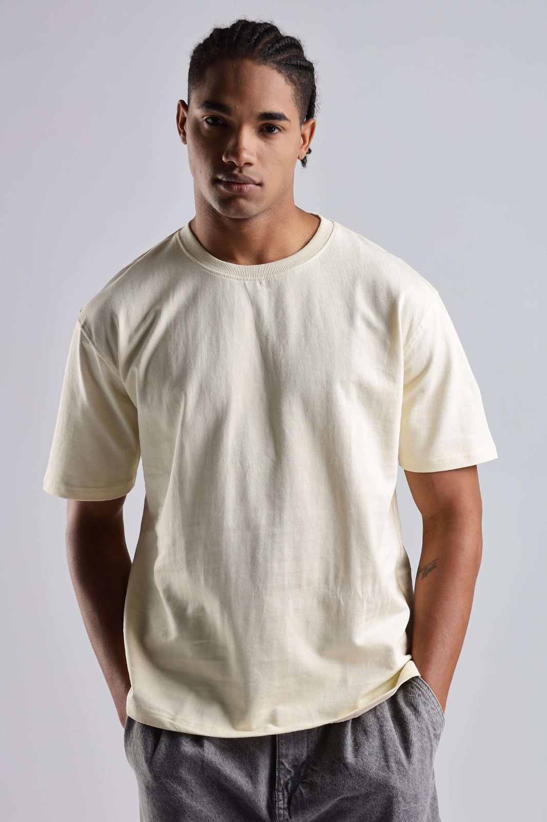 Casual Wear T-Shirt :  Light Cream Classic Ivory