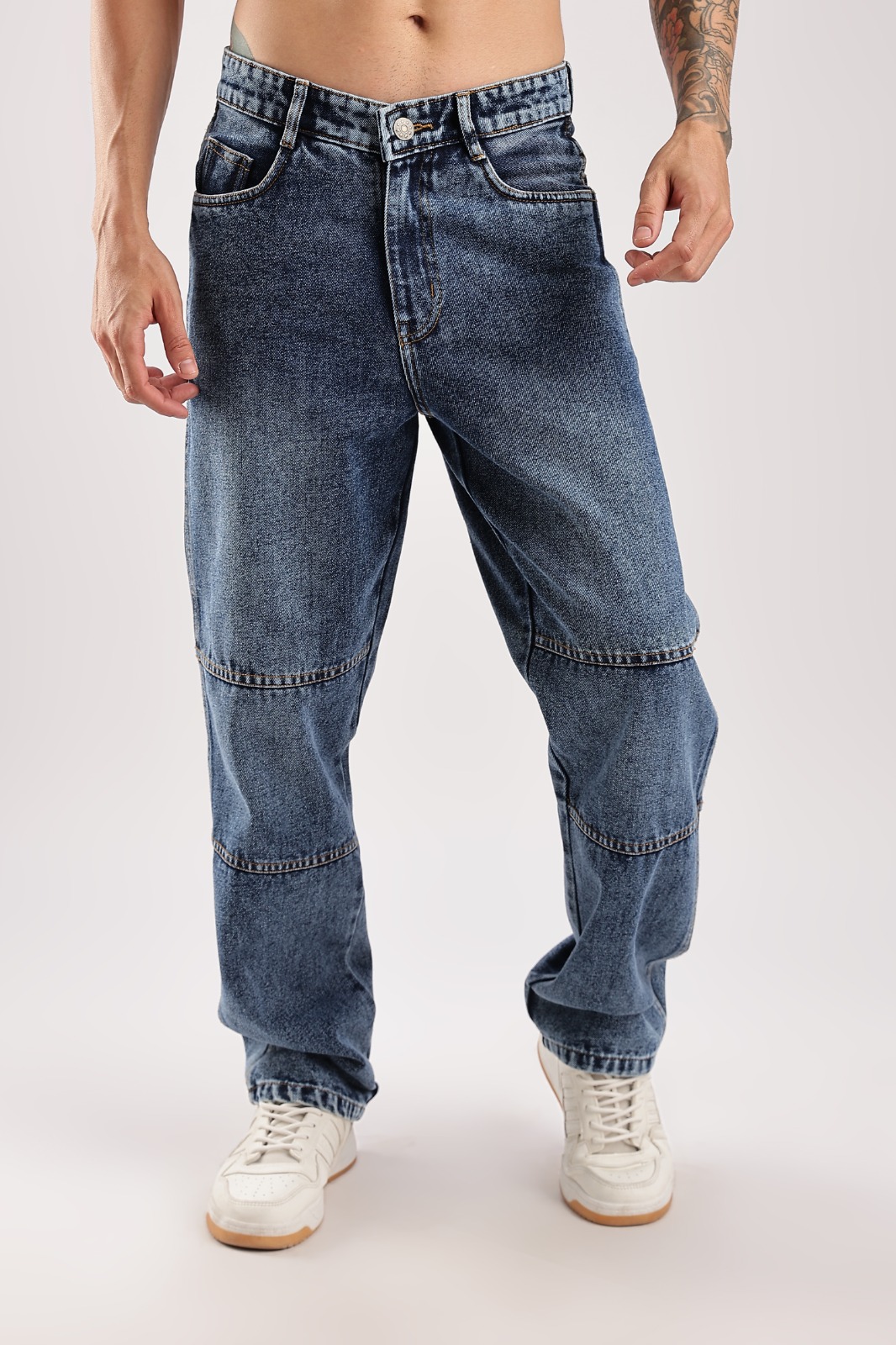 Baggy Jeans Pants for Men - Stylish Straight-Fit Denim