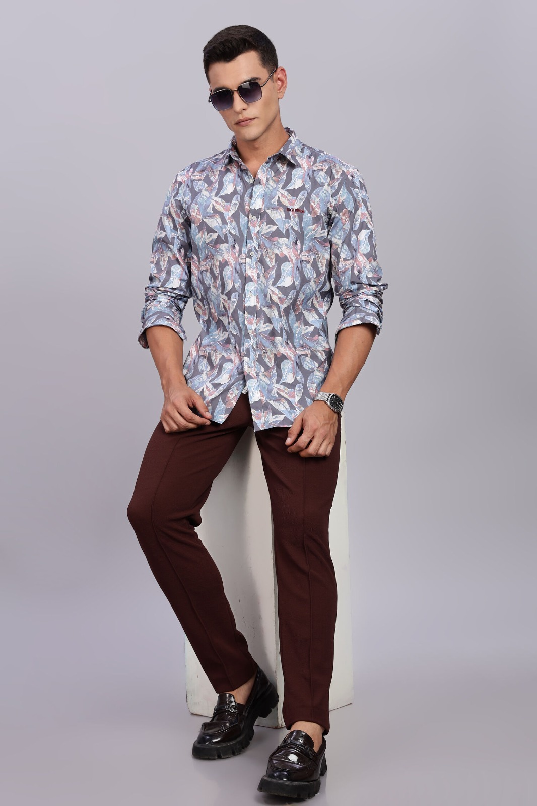 Stylish Men’s Shirt - Slim Fit Multicolor Design