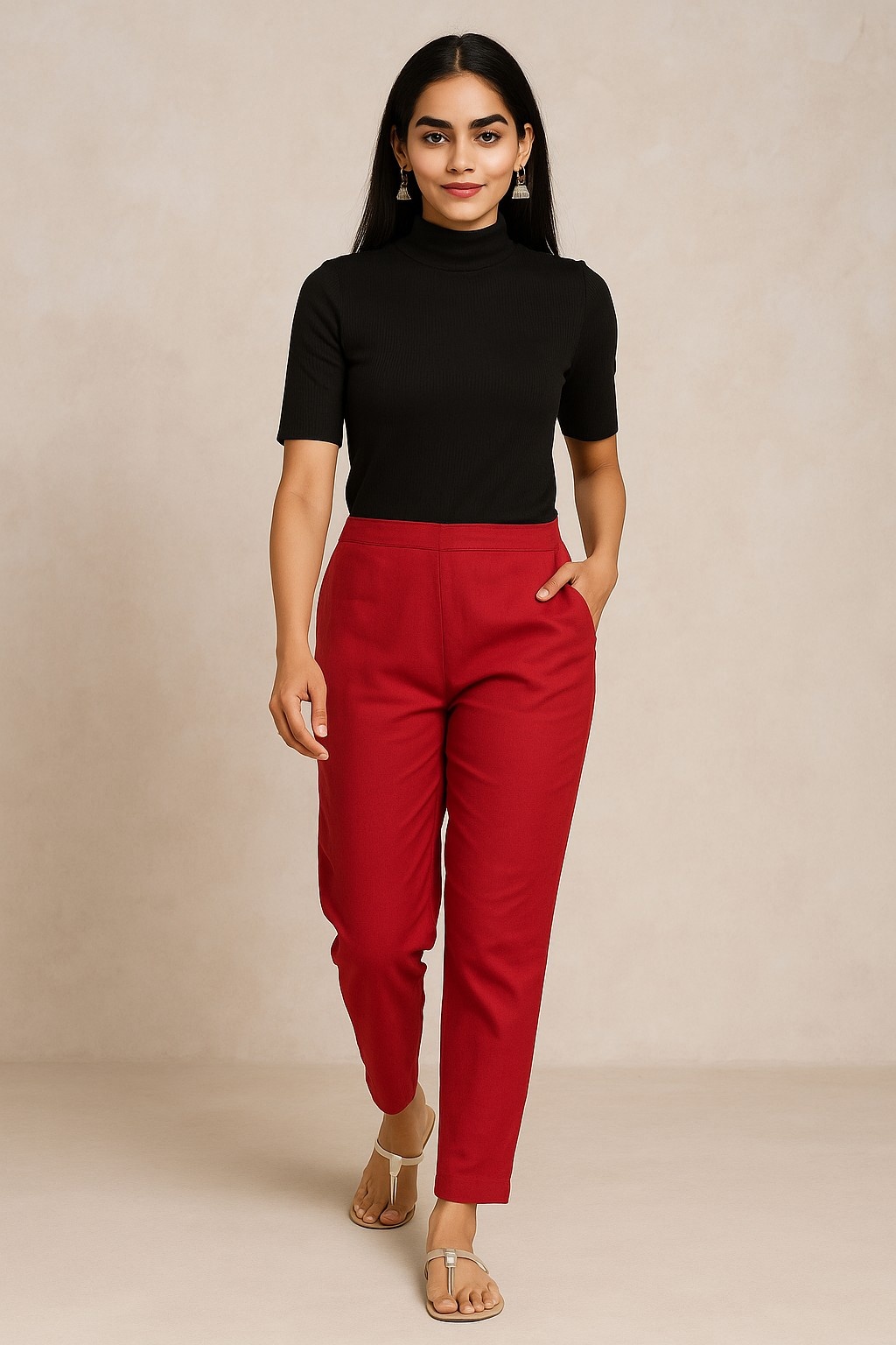 Red Trousers Women – Bold High-Waisted Style