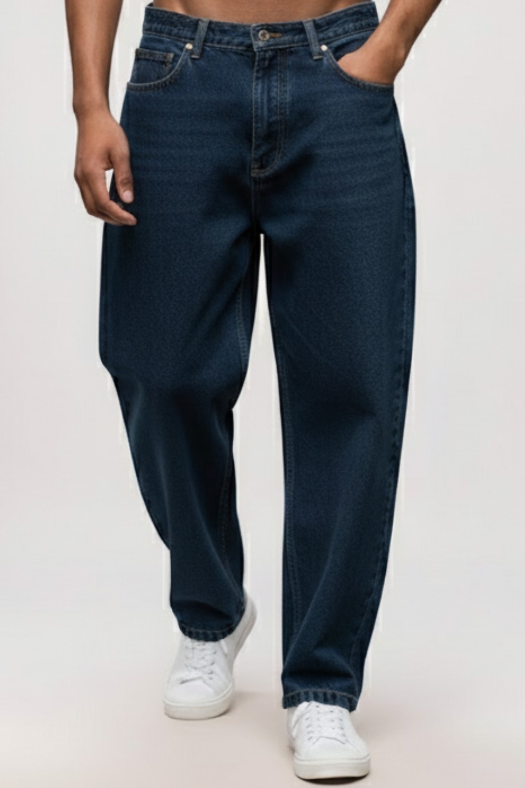Men’s Relaxed Blue Baggy Jeans – Street Comfort, Classic Vibe