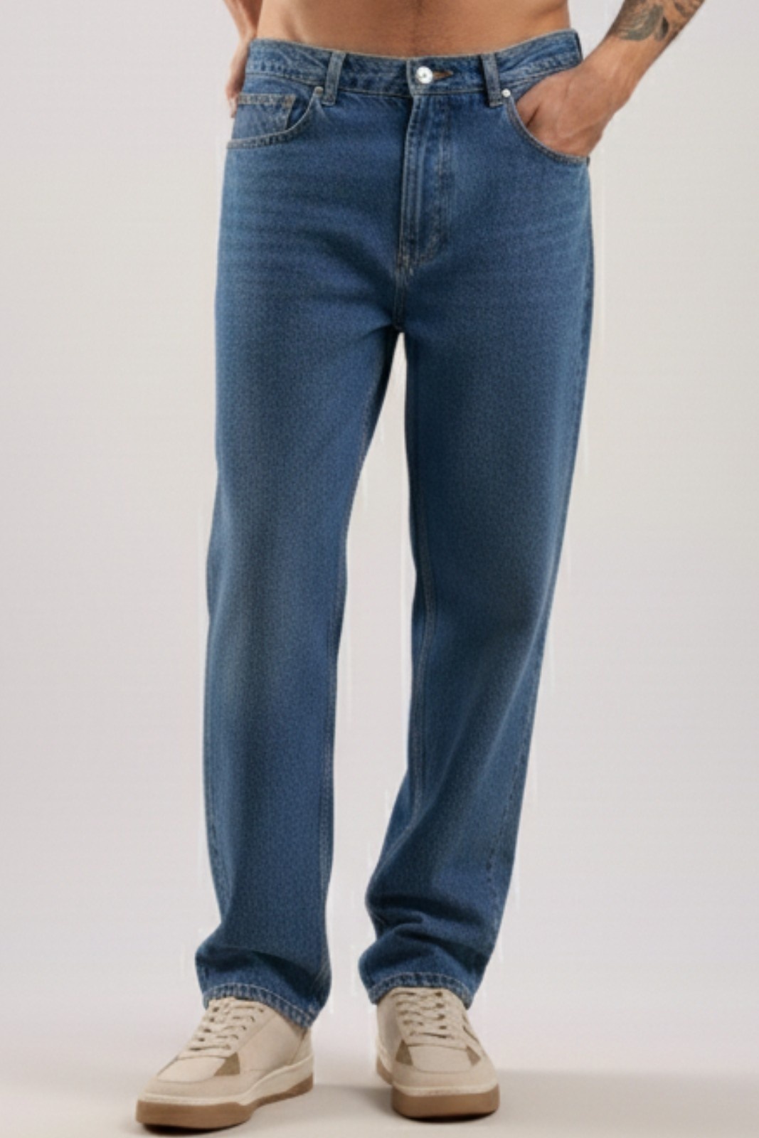 Men’s Light Blue Baggy Fit Jeans – Retro Cool, Modern Comfort