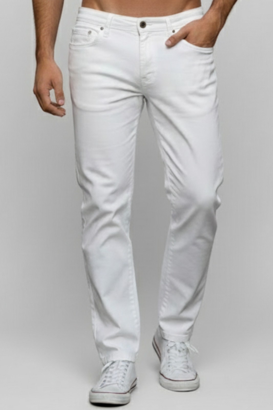 Classic White Stretch Pant – Sleek, Smart & Effortless